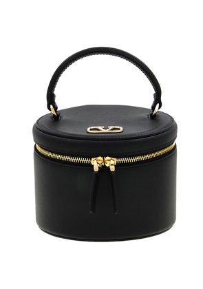 Valentino V Logo Signature Leather Vanity Case