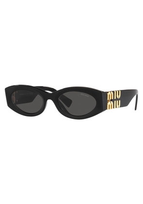 Miu Miu Black Oval Ladies Sunglasses MU 11WS 1AB5S0 54