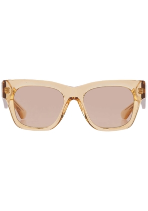 Burberry Light Brown Mirror Gold Square Ladies Sunglasses BE4424 40635A 52