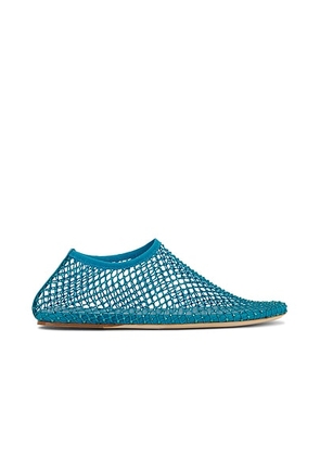 Christopher Esber Minette Flat in Teal - Teal. Size 36 (also in 40, 37, 38, 39).