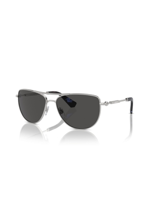 Burberry Dark Grey Pilot Ladies Sunglasses BE3149 131687 60
