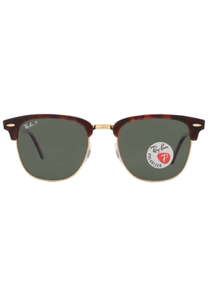 Ray Ban Clubmaster Classic Polarized Green Classic G-15 Square Unisex Sunglasses RB3016 990/58 55
