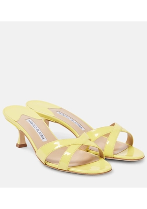 Manolo Blahnik Callamu 50 patent leather sandals
