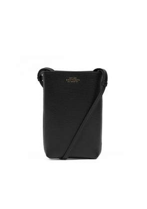 Smythson Crossbody Day Pouch In Ludlow In Black