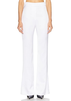 Alexandre Vauthier Satin Tailoring Pant in Optical White - White. Size 34 (also in 36, 38, 40, 42, 44).