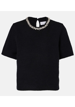 Velvet Layton embellished alpaca and wool-blend top