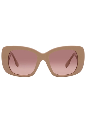 Burberry Brown Pink Gradient Square Ladies Sunglasses BE4410 399013 52