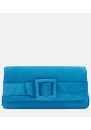 Manolo Blahnik Maygot suede clutch