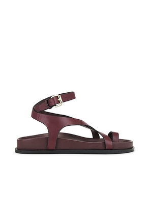 A.EMERY Jalen Slim Sandal in Merlot - Wine. Size 35 (also in 38, 39, 41).