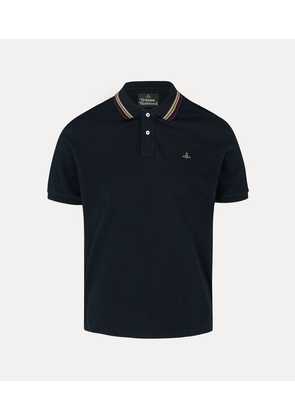 Vivienne Westwood Classic Polo Solid Piquet Navy Blue S Men