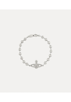 Vivienne Westwood Man. Thames Mini Bas Relief Bracelet Silver Cubic Zirconia Men