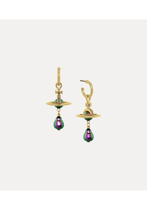Vivienne Westwood Aleksa Earrings Gold-vitrail-medium-crystal-purple-pearl Gold-vitrail-medium-crystal-purple-pearl Women