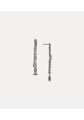 Vivienne Westwood Millicent Earrings Silver Swarovski Crystals Women