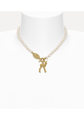 Vivienne Westwood Monette Small Pearl Necklace Gold Pearls Women