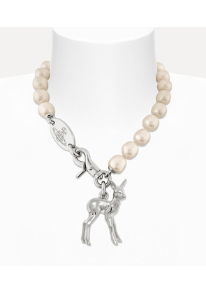 Vivienne Westwood Monette Necklace Silver Cubic Zirconia / Glass Pearls Women