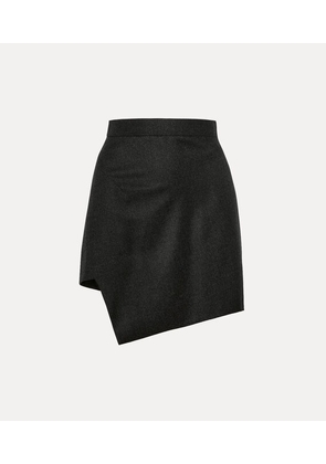 Vivienne Westwood Mini Infinity Skirt Metallic Brushed Wo. Charcoal 42 Women