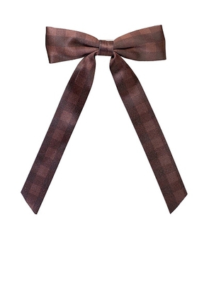 Emi Jay Bow Barrette in Fireside - Brown. Size all.