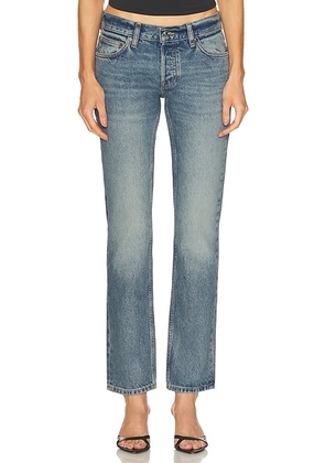 EB Denim Low Rise Straight in Luca - Blue. Size 23 (also in 25, 26, 27, 29, 30).