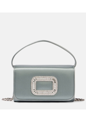 Roger Vivier Pilgrim Micro satin clutch