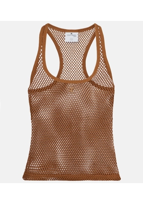 Courreges Scuba cotton mesh tank top