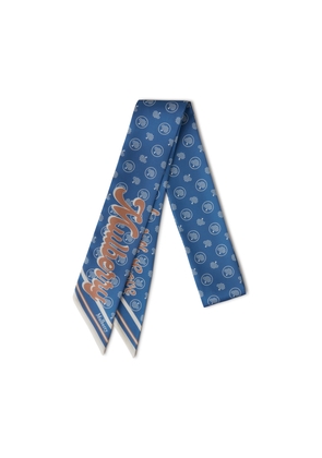 Mulberry Women's Skinny Scarf - From England with Love Poplin Blue-Eggshell