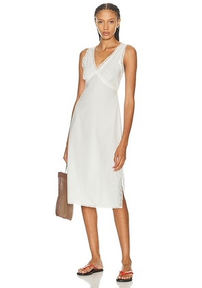Cou Cou Intimates for FWRD The Iris Slip Dress in White - White. Size L (also in ).