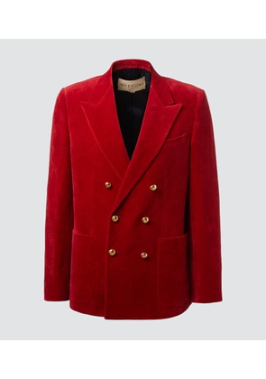 Valentino Cotton and linen velvet blazer