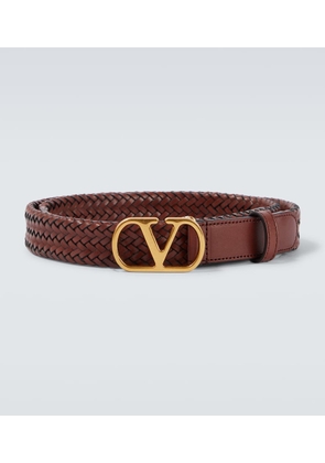 Valentino Garavani VLogo braided leather belt