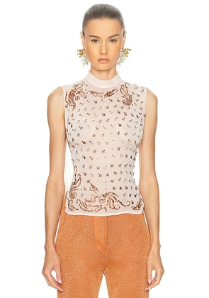 Dries Van Noten Carmasa Top in Blush - Blush. Size 40 (also in ).