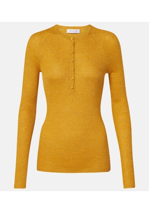 Gabriela Hearst Anges cashmere, silk, and hemp Henley shirt
