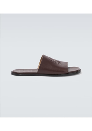 Loewe Paula's Ibiza Flex Anagram leather slides