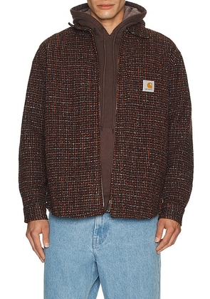 Carhartt WIP Bellamy Shirt Jacket in Bellamy Check & Tobacco - Brown. Size S (also in ).