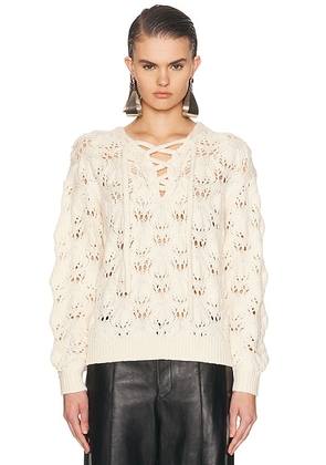 Isabel Marant Etoile Wendy Sweater in Ecru - Cream. Size T1/M (also in T2/L).