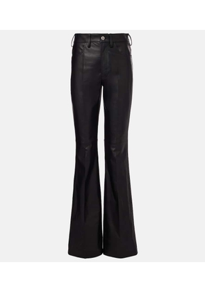 The Attico High-rise leather flared pants