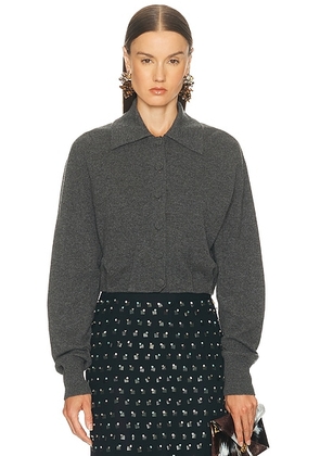 Dries Van Noten Tigre Cardigan in Dark Grey - Charcoal. Size L (also in M).