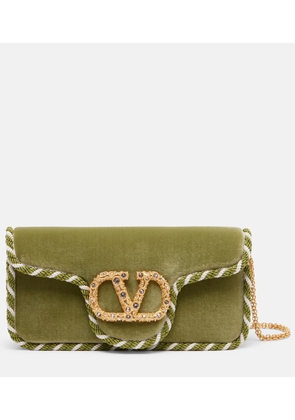 Valentino Garavani Loco Mini embellished velvet clutch