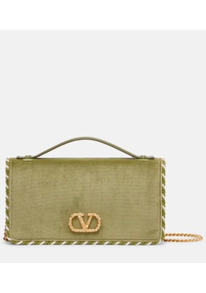 Valentino Garavani VLogo Mini velvet crossbody bag