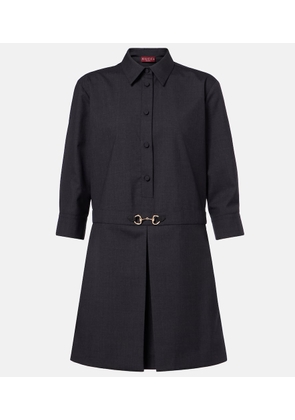 Gucci Horsebit wool shirt dress
