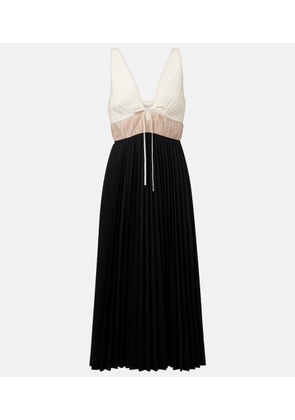 Simkhai Stephanie pleated poplin midi dress