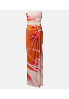 Simkhai Emma printed jersey maxi dress