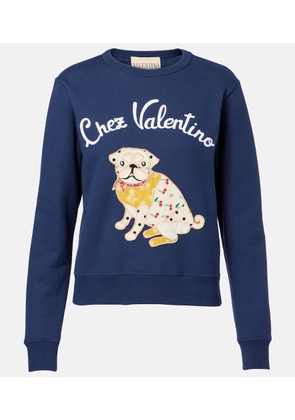 Valentino Embroidered cotton jersey sweatshirt