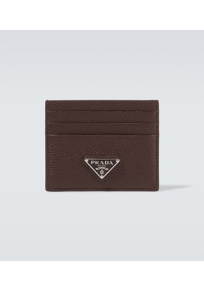 Prada Logo leather card holder