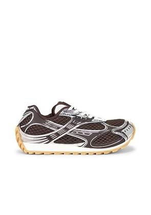 Bottega Veneta Technical Fishnet Orbit Sneaker in Fondant & Silver - Brown. Size 41 (also in 42, 45, 46).