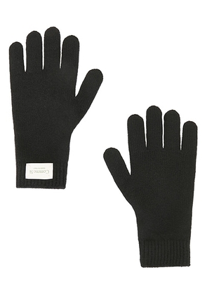 Comme Si Cashmere Short Gloves in Black - Black. Size all.