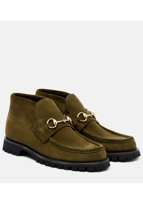 Gucci Horsebit suede ankle boots