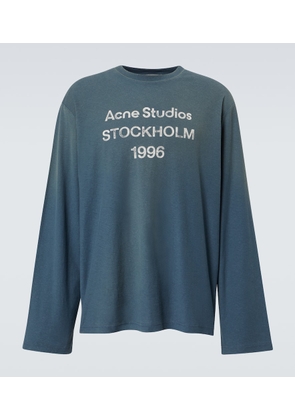 Acne Studios Logo cotton and hemp T-shirt