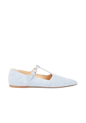 Gabriela Hearst Lola Ballerina Flat in Stone Blue - Baby Blue. Size 37.5 (also in ).