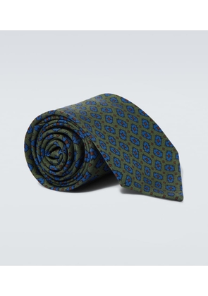 Rubinacci Printed silk satin tie