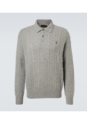 Polo Ralph Lauren Cable-knit wool and cashmere polo sweater