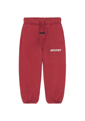 Fear of God ESSENTIALS Kids Classic Sweatpant in Crimson - Red. Size 2/3 (also in 4/5, 6/7).